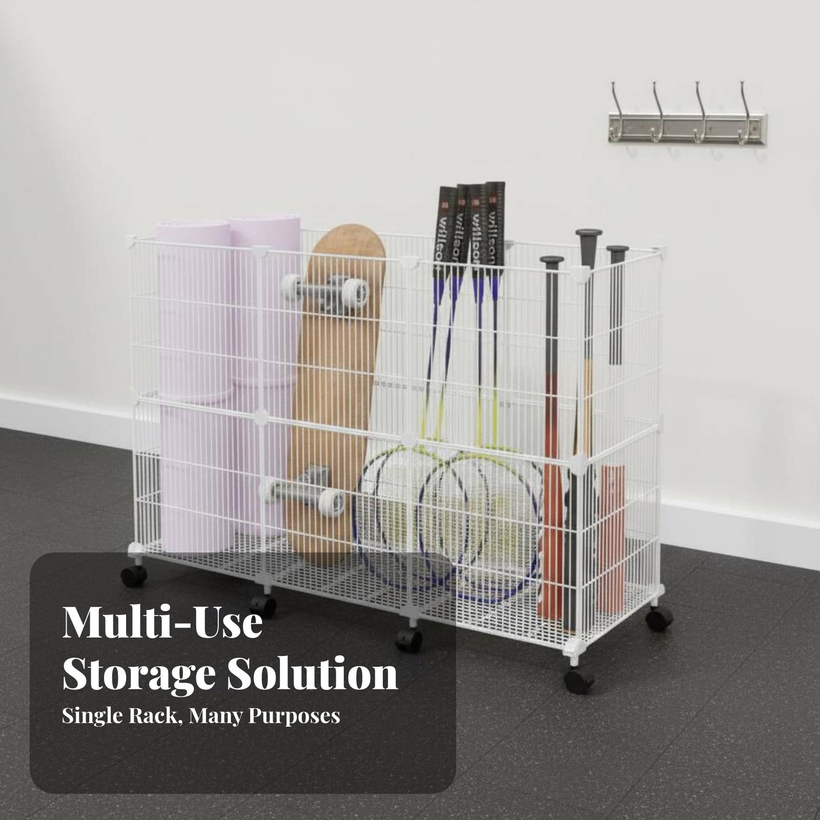 Sports Equipment Organizer Rack - Chariot de rangement pour équipement sportif
