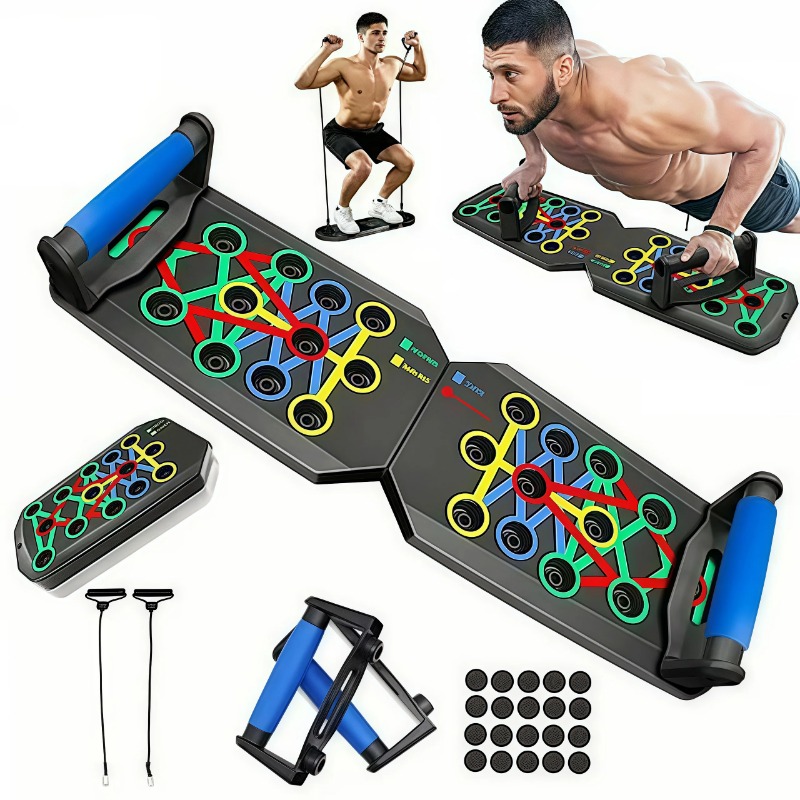 Sports Equipment List - Planche de musculation pliable avec bandes