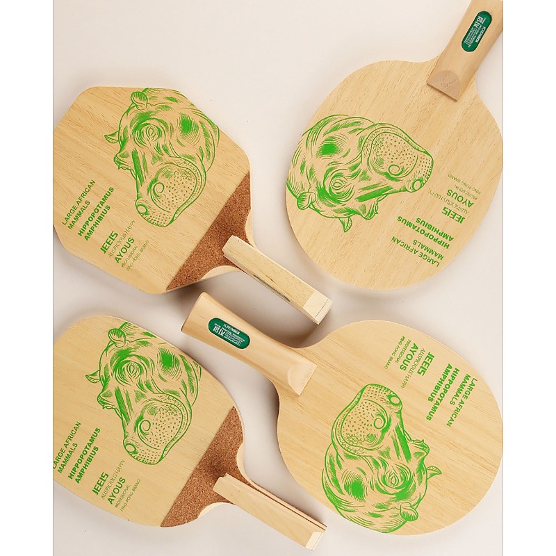 JEELS Green Hippo 1 Ply Ayous  - Table Tennis Paddle avis et prix