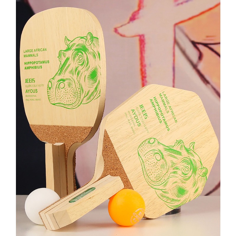 JEELS Green Hippo 1 Ply Ayous  - Table Tennis Paddle avis et prix