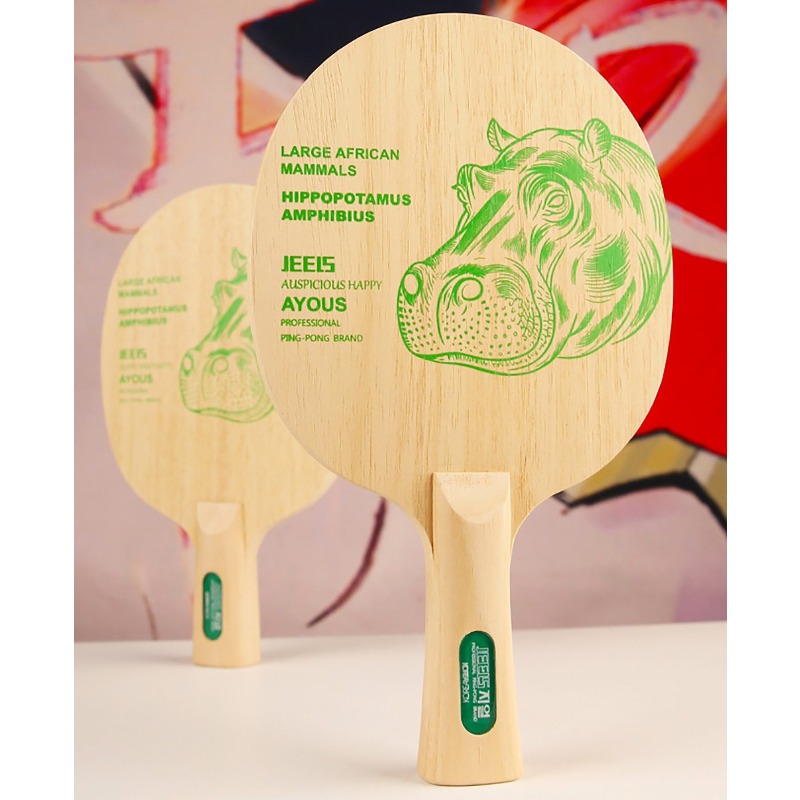 JEELS Green Hippo 1 Ply Ayous  - Table Tennis Paddle avis et prix